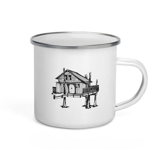 White Oak Enamel Mug